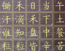 楷体硬笔书法及字体笔画形状和质量